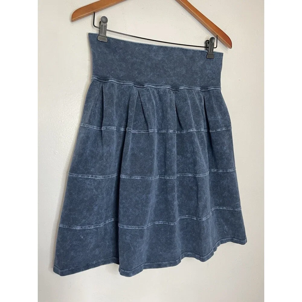 Hard Tail Women's Large Navy Blue Skirt Y2K Cotton 2000s